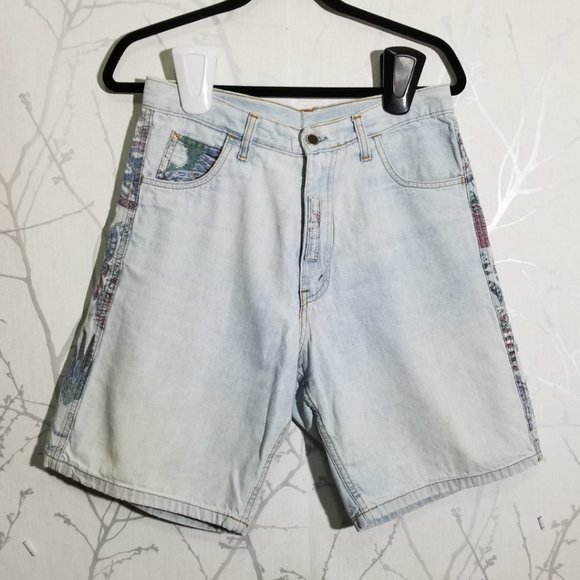 Levi's Silvertab VTG Light Wash Painted High Rise Baggy Shorts - Picture 1 of 8